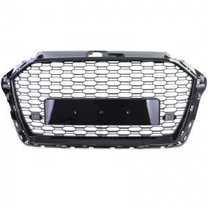 Sport grille honeycomb black gloss for Audi A3 8V 16-20 without ACC