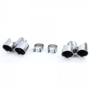 Terminali di scarico a doppio tubo lucidati adatti per Porsche 911 991.2 15-19 3.0 370CV-image-6204094