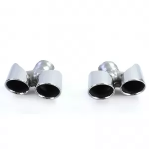 Terminali di scarico a doppio tubo lucidati adatti per Porsche 911 991.2 15-19 3.0 370CV-image-6204097