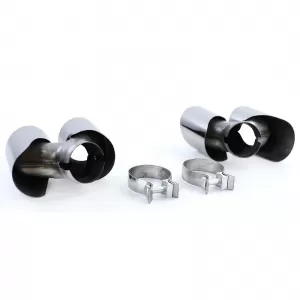 Terminali di scarico a doppio tubo lucidati adatti per Porsche 911 991.2 15-19 3.0 370CV-image-6204099