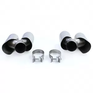 Terminali di scarico a doppio tubo lucidati adatti per Porsche 911 991.2 15-19 3.0 370CV-image-6204100