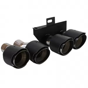 Kit di conversione del terminale di scarico look doppio tubo adatto per BMW Serie 5 F10 F11 520 523 525 528 530-image-6204104