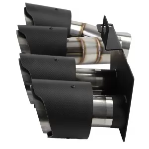 Kit di conversione del terminale di scarico look doppio tubo adatto per BMW Serie 5 F10 F11 520 523 525 528 530-image-6204106