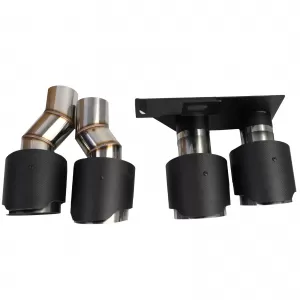 Kit di conversione del terminale di scarico look doppio tubo adatto per BMW Serie 5 F10 F11 520 523 525 528 530-image-6204107
