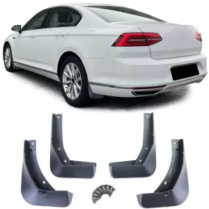 Mud flap set front and rear black for VW Passat B8 3G pre-facelift 14-19