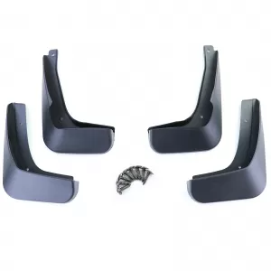 Mud flap set front and rear black for VW Polo 5 facelift 6C from 14-17