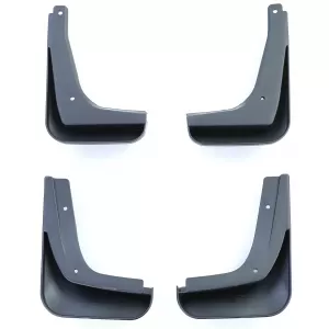 Mud flap set front and rear black for VW Polo 5 facelift 6C from 14-17