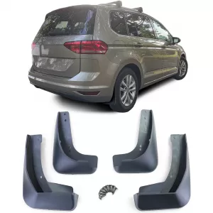 Mud flap set front and rear black for VW Touran 2 5T pre-facelift 15-21