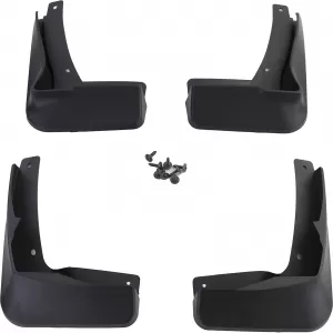 Mud flap set front and rear black for VW Golf 7.5 with R-Line 17-21