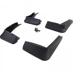 Mud flap set front and rear black for VW Golf 7.5 with R-Line 17-21