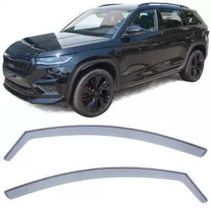 Wind deflector rain guard wind protection black smoke for Skoda Kodiaq from 16