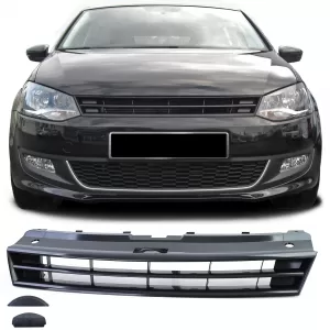 image-58-Hűtőrács embléma nélkül fényes fekete VW Polo 5 6R 6C 09-17