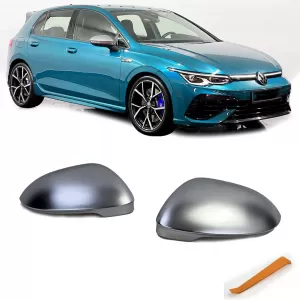 image-62-Mirror caps silver matt for replacement for VW Golf 8 + ID.3 without lane assist