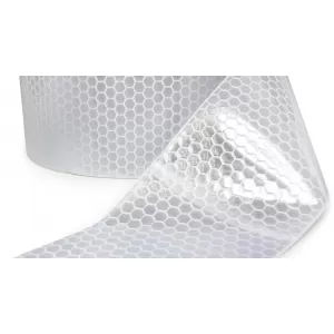 Signal tape marking tape barrier tape self-adhesive reflective white 100m-image-6204361