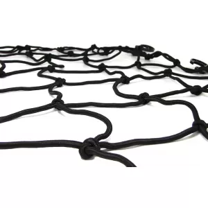 Luggage partition trunk net elastic with 10 hooks black 100x100cm universal