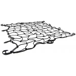 Luggage partition trunk net elastic with 10 hooks black 100x100cm universal