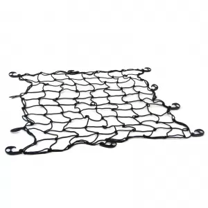 Luggage partition trunk net elastic with 10 hooks black 100x100cm universal