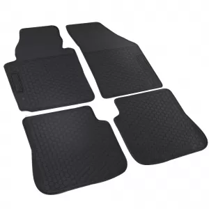Car Rubber Floor Mats Black Premium Set for VW Caddy IV 15-20