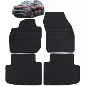 image-20-Prémium gumi autószőnyeg szett fekete VW T-Cross 2018-