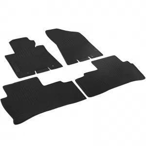 Car Rubber Floor Mats Black Premium Set for Hyundai Tucson 15-20