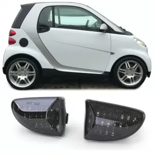 LED side indicators black for Smart Fortwo Cabrio Coupe 451 07-15