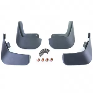 Mud flaps set front and rear black for VW Passat B6 3C 05-10