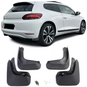 Premium mud flap set front and rear fits VW Scirocco III 2008-2017