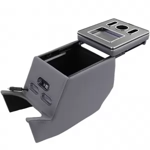 Scatola di stoccaggio per bracciolo della console centrale grigia adatta per Mercedes V-Class W447-image-6204642