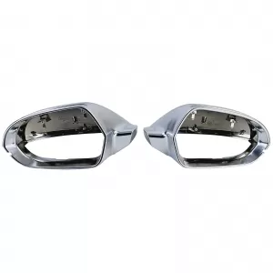 Silver mirror caps for replacement for Audi A6 C7 4G 11-18 without lane assist