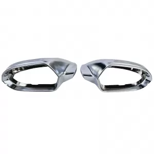 Silver mirror caps for replacement for Audi A6 C7 4G 11-18 without lane assist