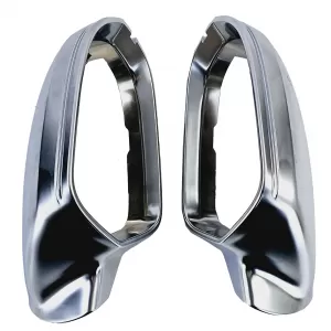 Silver mirror caps for replacement for Audi A6 C7 4G 11-18 without lane assist