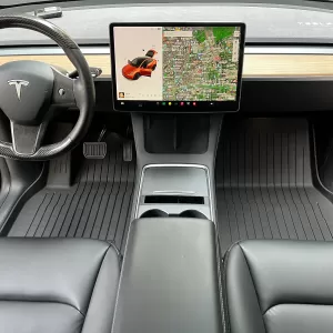 3D Floor Mats Black PREMIUM LINE suitable for Tesla Model Y from 2019