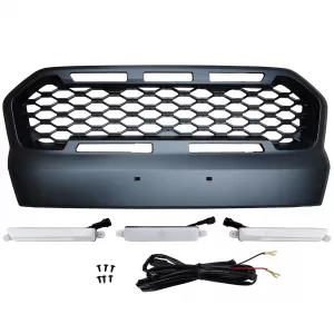 Griglia Sportiva a Nido d'Api Nera con LED adatta per Ford Ranger T7 16-19 2.2 3.2-image-6204833