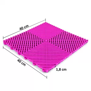 RAMROXX Performance floor tile garage floor Floor Pink 40x40cm 6 pieces 0.96sqm-image-6204967