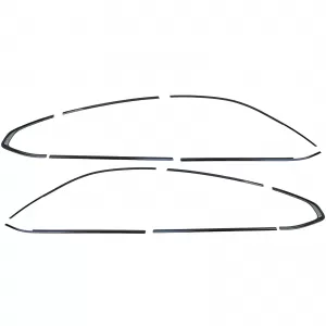 Set di cornici Shadow Line Trim lucido nero adatto per BMW X4 G02 dal 2018-image-6204969