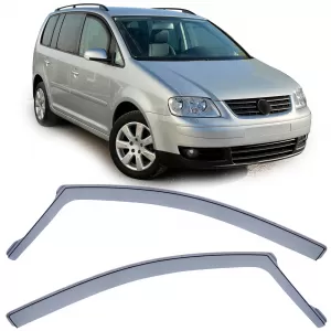 Wind deflector rain deflector wind protection black smoke for VW Touran 1T 03-15