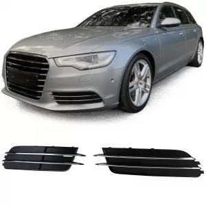 Grille trims bumper chrome for Audi A6 C7 4G 10-14 without S-Line
