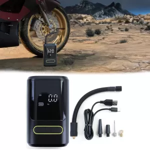 Battery compressor air pump with display power bank flashlight
