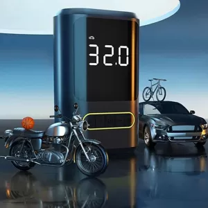 Battery compressor air pump with display power bank flashlight