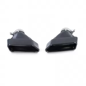 Terminali di scarico V8 550 stile neri adatti per BMW Serie 5 F10 F11 535i 535d-image-6205171