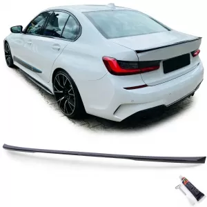 Body kit paraurti anteriore alettone posteriore minigonne nere lucide adatto per BMW Serie 3 G20 2019-2022-image-6205195
