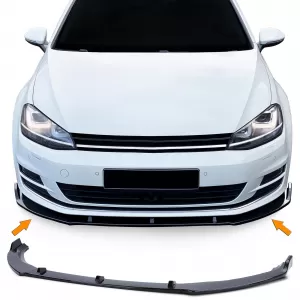 Front spoiler lip spoiler black for VW Golf 7 sedan variant 12-21