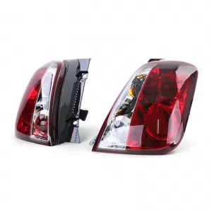Fari posteriori in vetro trasparente rossi adatti per Fiat 500 2007-2015-image-6205343