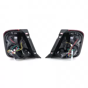 Fari posteriori in vetro trasparente rossi adatti per Fiat 500 2007-2015-image-6205344