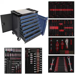 image-26-Premium tool trolley workshop trolley multifunctional complete with tools