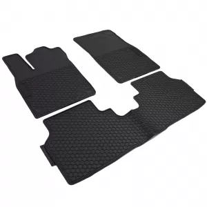 Car Rubber Floor Mats Black Premium Set for VW ID.4 from 2020