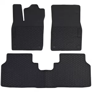 Car Rubber Floor Mats Black Premium Set for VW ID.4 from 2020