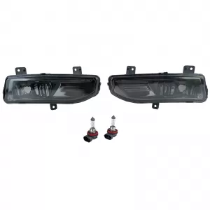 Clear Glass Fog Light Set Black Smoke for Nissan Qashqai 17-21