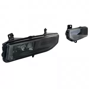 Clear Glass Fog Light Set Black Smoke for Nissan Qashqai 17-21