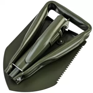 RAMROXX Lopată Pliabilă de Supraviețuire Verde Oliv Lopată Săpăligă Fierăstrău inclusiv. Pungă-image-6205689